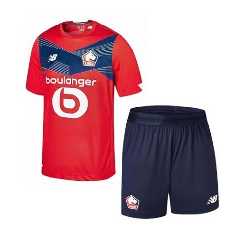 Camiseta Lille 1ª Kit Niños 2020 2021 Rojo